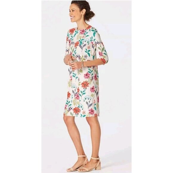 Floral Print J Jill Wearever Collection Womens Dress Size 1X Casual Comfortable - Picture 3 of 11
